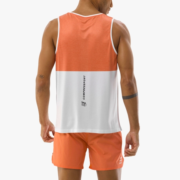 Compressport Performance Canotta - Tigerlily/Star White