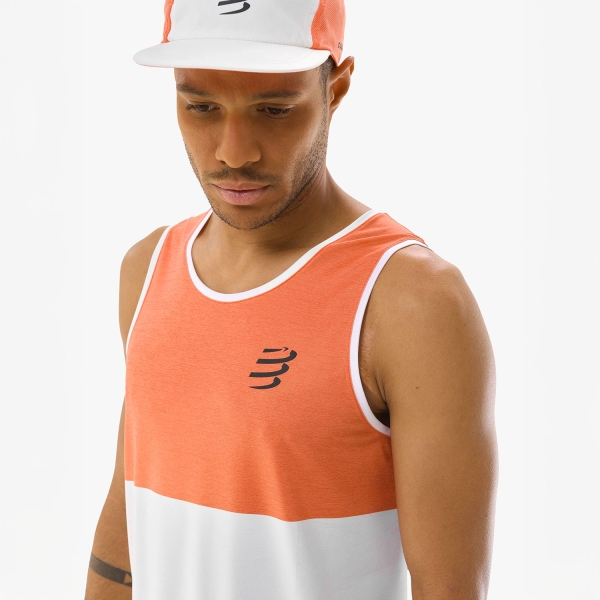 Compressport Performance Canotta - Tigerlily/Star White