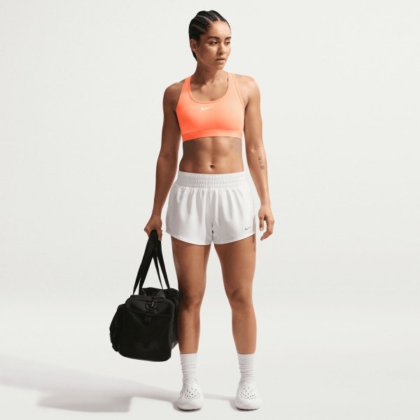 Nike Swoosh Reggiseno Sportivo - Orange Pulse/White