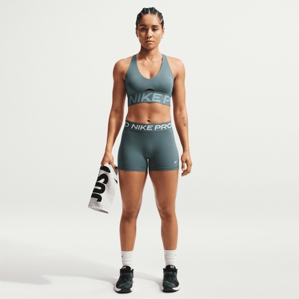 Nike Pro Sculpt Sujetador Deportivo - Mineral Slate/Denim Turquoise/White