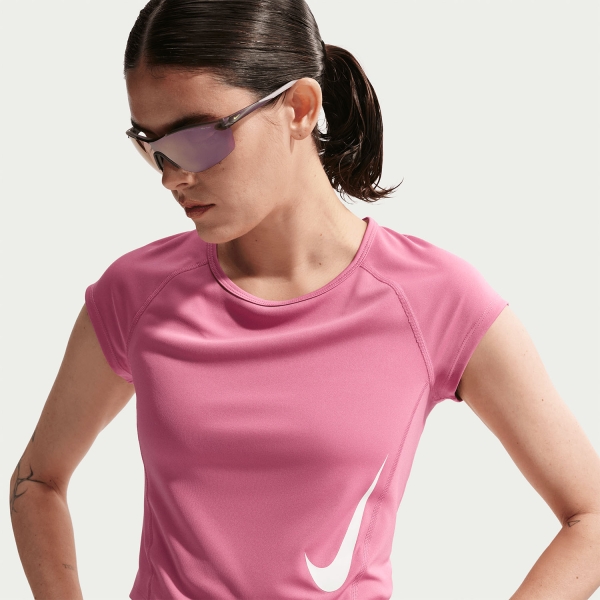 Nike Tempo Swoosh Dri-FIT Maglietta - Peony/Photon Dust/Reflective Silver/White