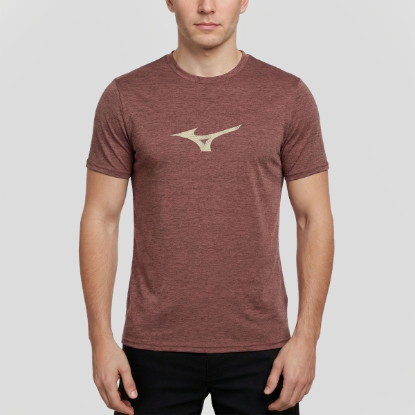 Men's Running T-Shirt Mizuno Core Runbird TShirt  Copper Brown J2GAD01155