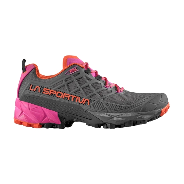 Zapatillas Outdoor Mujer La Sportiva Akyra II  Carbon/Cherry Tomato ZFHS081G00R22
