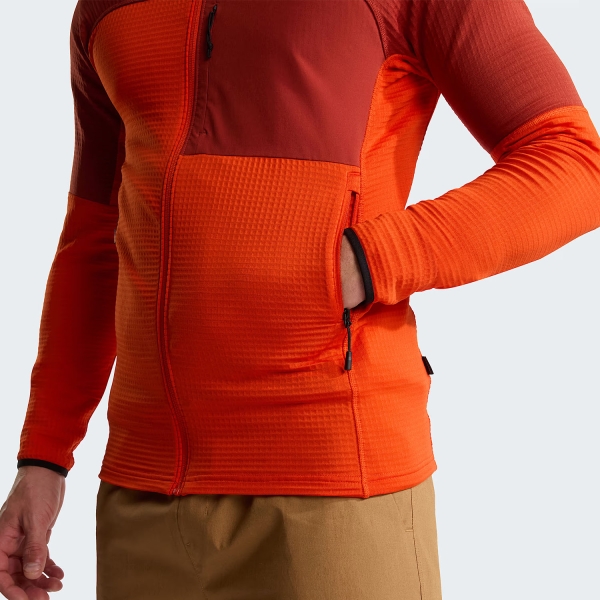 The North Face Polartec Stormgap Giacca - Lava Red/Iron Clay