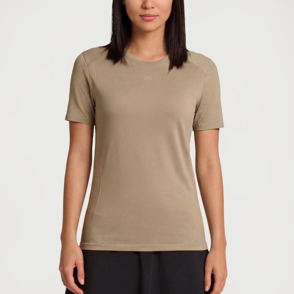 Maglie Manica Corta Trail Running Donna XBionic Xceed Run Discover Maglietta  Sand R2AAS26WM100
