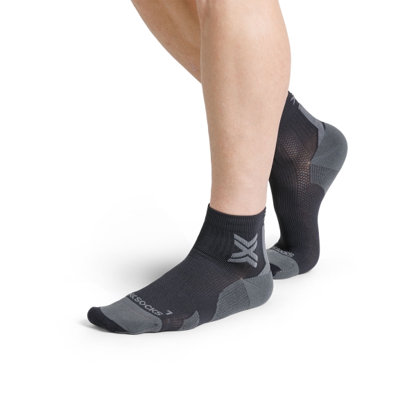 X-Bionic Run Discover Ankle Socks - Black/Charcoal