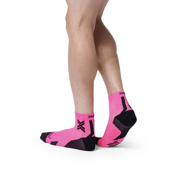 X-Bionic Run Discover Ankle Socks - Fluo Pink/X Black