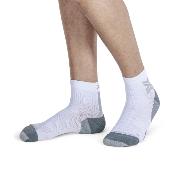 X-Bionic Run Discover Ankle Socks - Arctic White/Pearl Grey