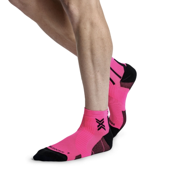 X-Bionic Run Perform Calze - Fluo Pink/X Black