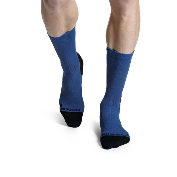 X-Bionic Run Discover Crew Calze - Marine/X Black