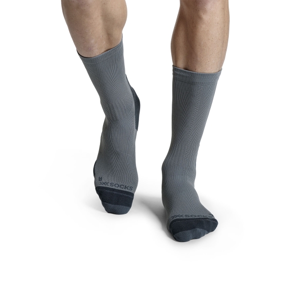 X-Bionic Run Discover Crew Calze - Raincloud/X Black