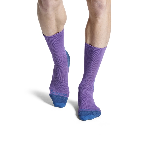 X-Bionic Run Discover Crew Calze - Neobergine/X Black