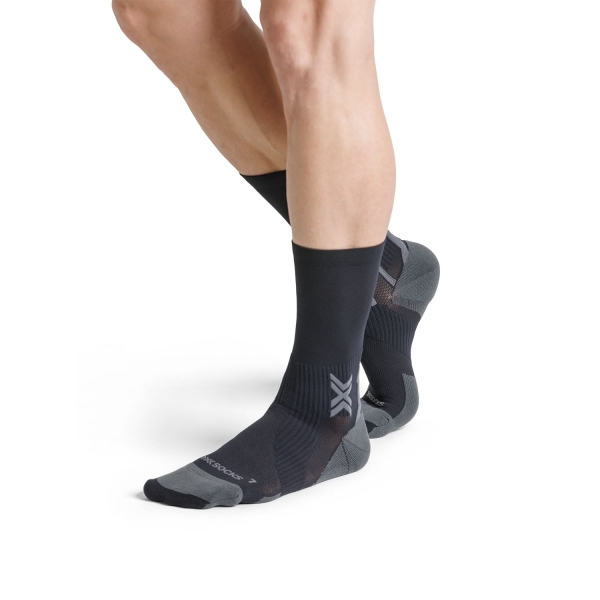 X-Bionic Run Perform Crew Calcetines - Black/Charcoal