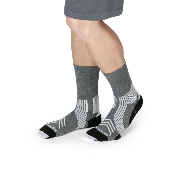 X-Bionic Run Expert Crew Calcetines - Seal Grey/Light Sand