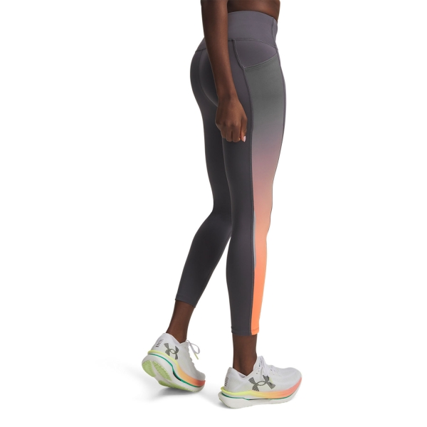 Under Armour Velociti Printed Tights - Castlerock/Electric Tangerine/Reflective