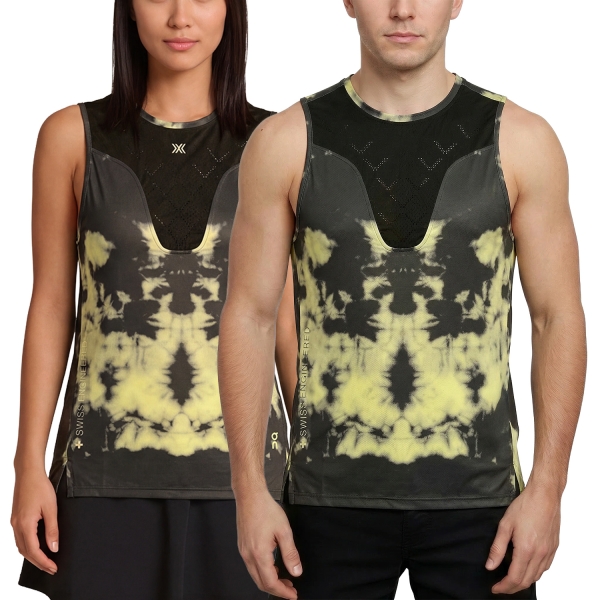 Men's Running Tank XBionic Corefusion Run Tank  Tie Dye Electric Energy RTPTS25MY015