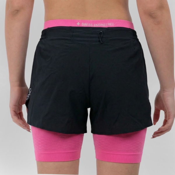X-Bionic Effektor 2 in 1 5.5in Shorts - X Black/Neo Pink