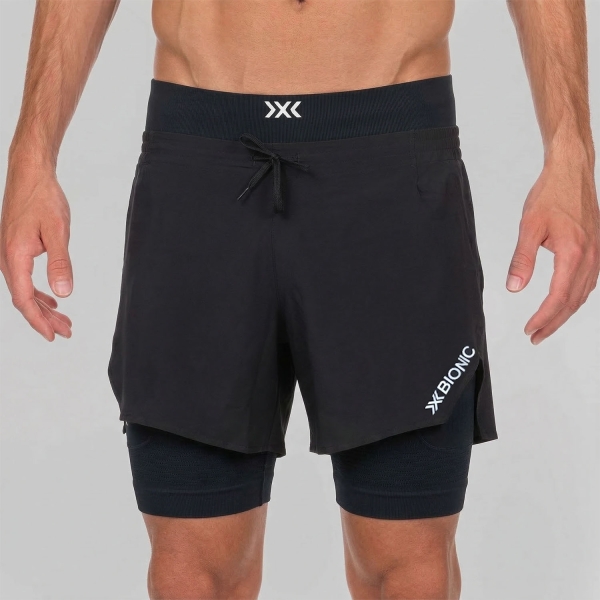Men's Trail Running Shorts XBionic Effektor 2 in 1 6.5in Shorts  X Black R520S25MB132