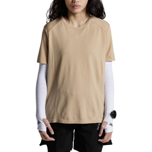 Maglie Manica Corta Trail Running Donna XBionic Xceed Run Discover Maglietta  Sand R2AAS26WM100