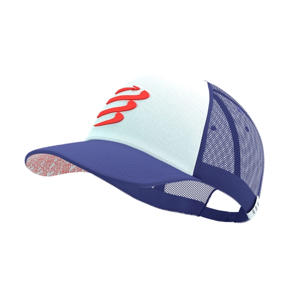 Cappellini e Visiere Compressport Trucker Logo Cappello  Orient Blue/Star White XHWU4195194