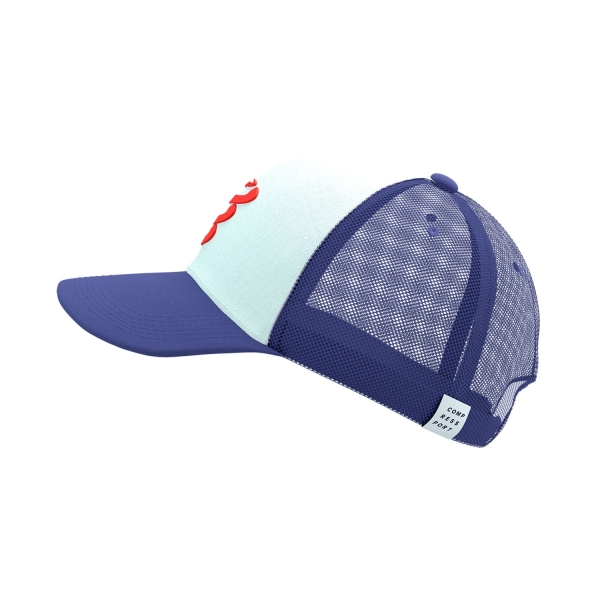 Compressport Trucker Logo Cappello - Orient Blue/Star White