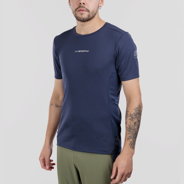 Camisetas Outdoor Hombre La Sportiva Traverse Camiseta  Night Sky/Chalk ZAHT025B46W04