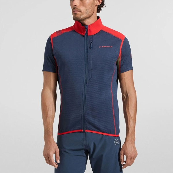 Chaquetas y Suéteres Outdoor Hombre La Sportiva Existence Chaleco  Night Sky/Mountain Red ZAHV013B46R24