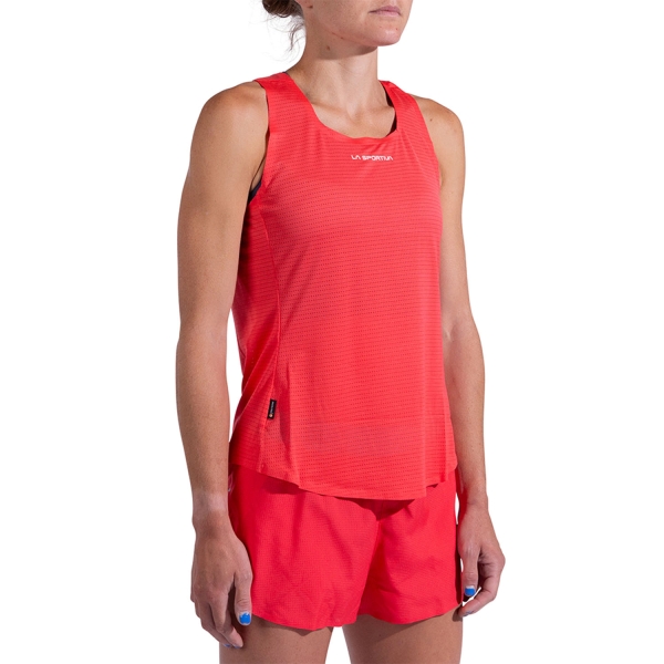 Women's Tank Tops & Singlets Trail Running La Sportiva Pure Tank  Hibiscus/White ZARE026P02W00
