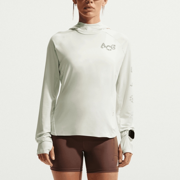 Maglie Manica Lunga Trail Running Donna Nike ACG Solar Chase Maglia  Sea Glass/Summit White IF1441020
