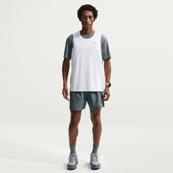 Nike Miler 2 in 1 5in Shorts - Mineral Slate/Reflective Silver