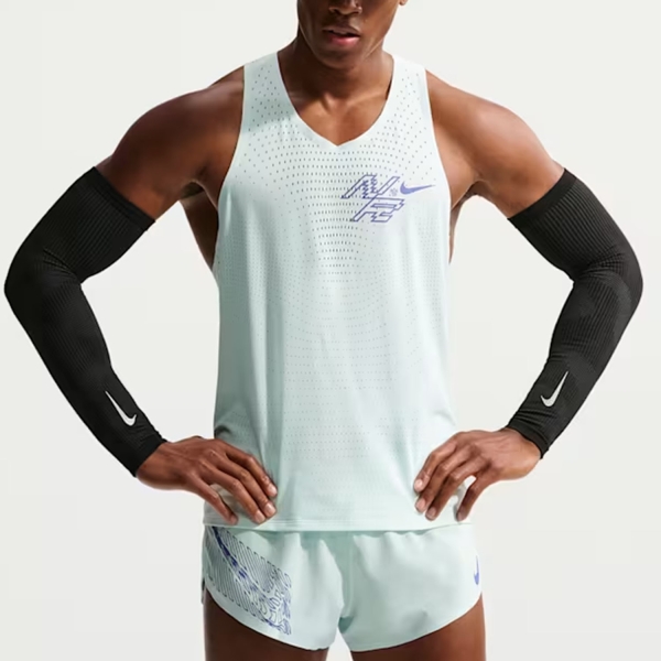 Canotta Running Uomo Nike AeroSwift Canotta  Barely Green/Lapis IH6939394