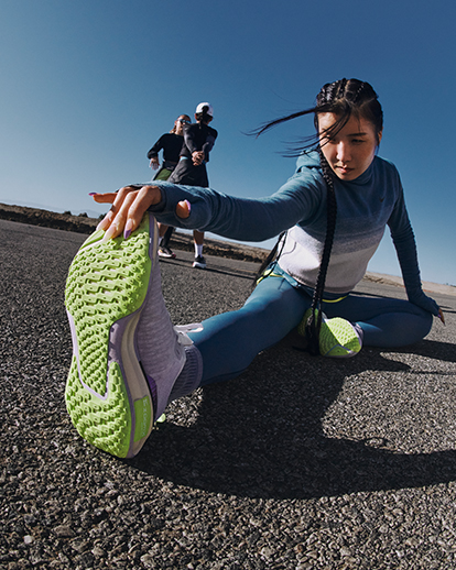Wider midsole adds stability